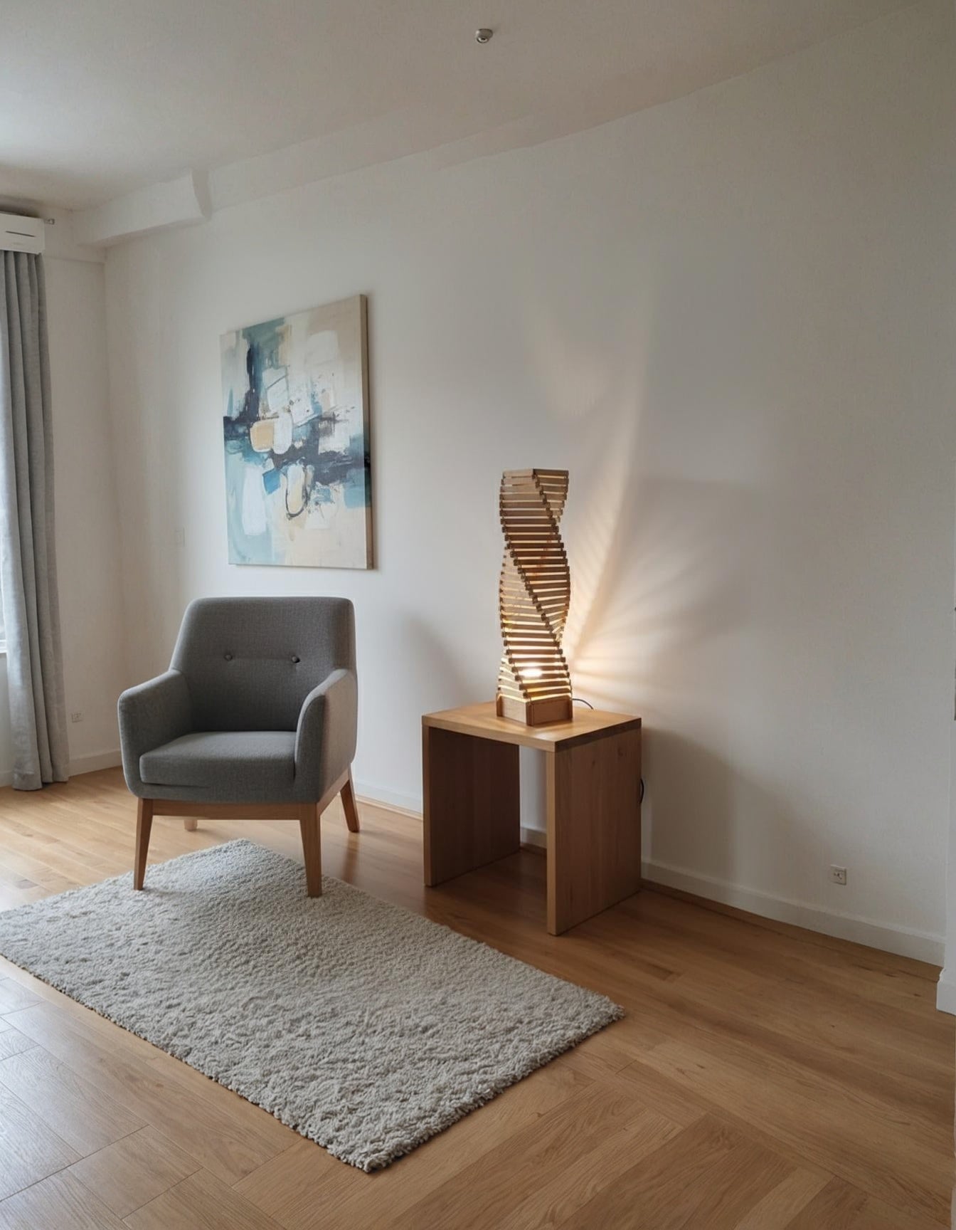 Prenosna / Talna Lesena svetilka - Floor Twister