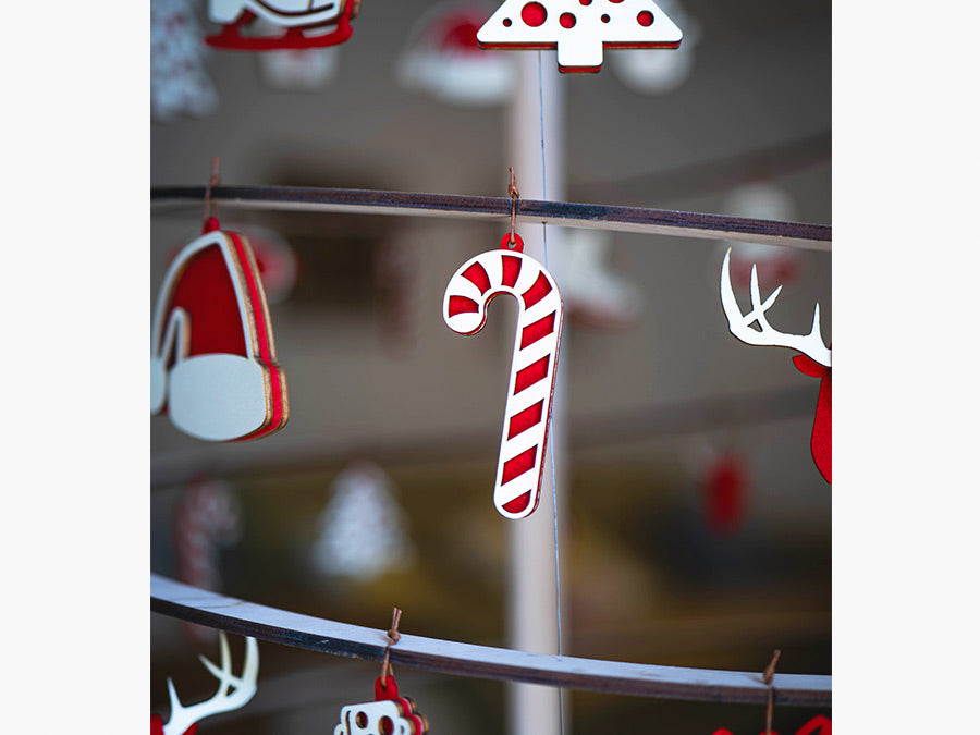 3D okraski za božično drevo Spira