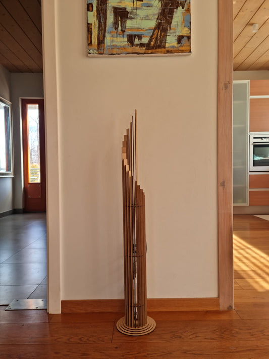 Prenosna / Talna Lesena svetilka - V3