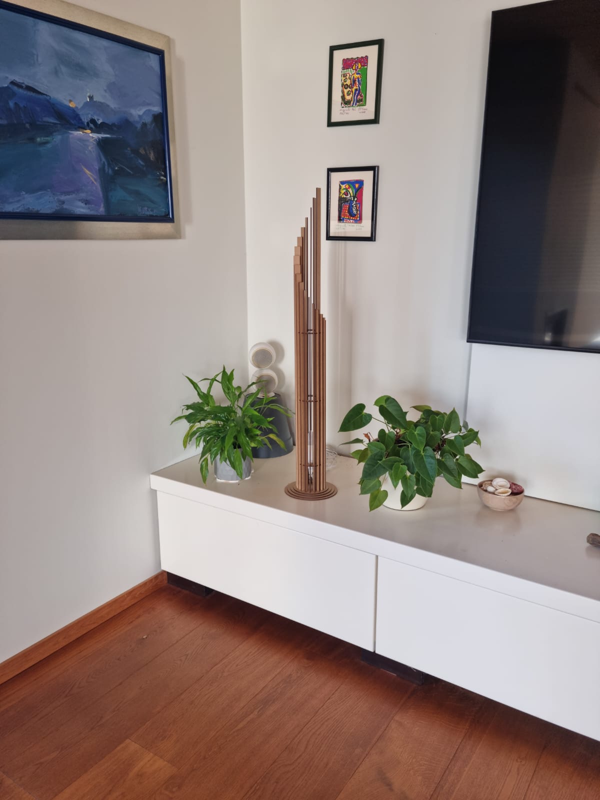 Prenosna / Talna Lesena svetilka - V3