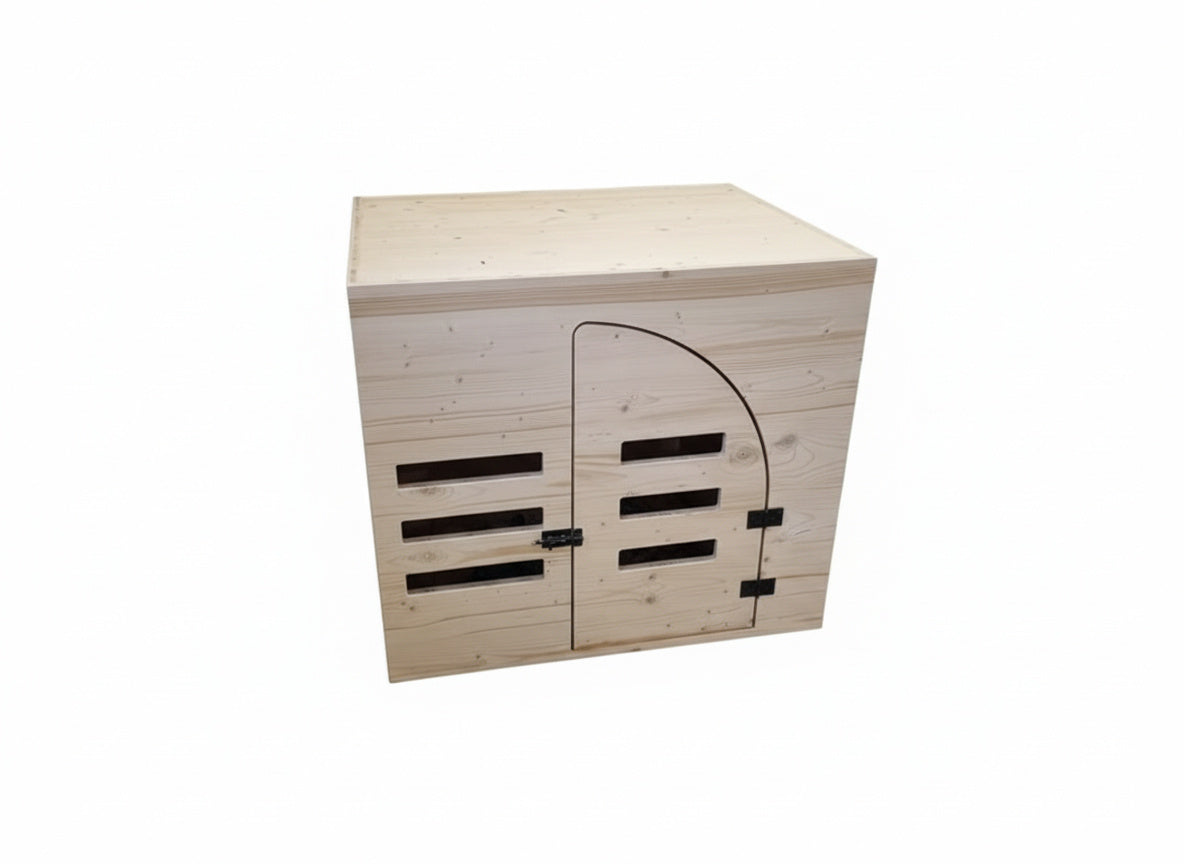 Lesena hiška za psa z vrati Haven 6