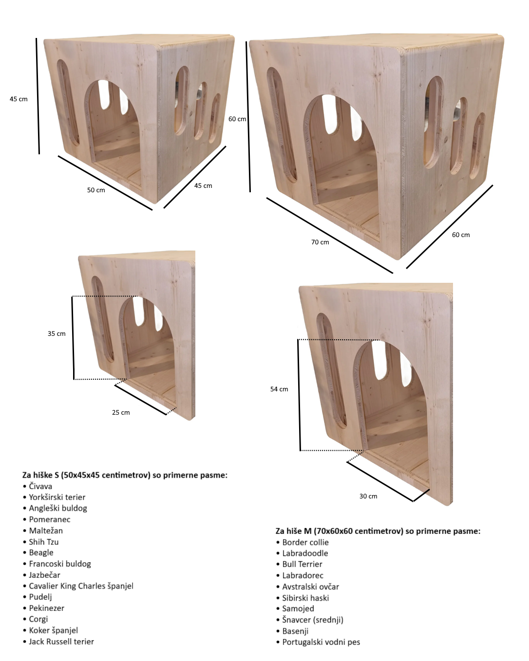 Pasja hišica za notranjost z dimenzijami Sanctuary 3