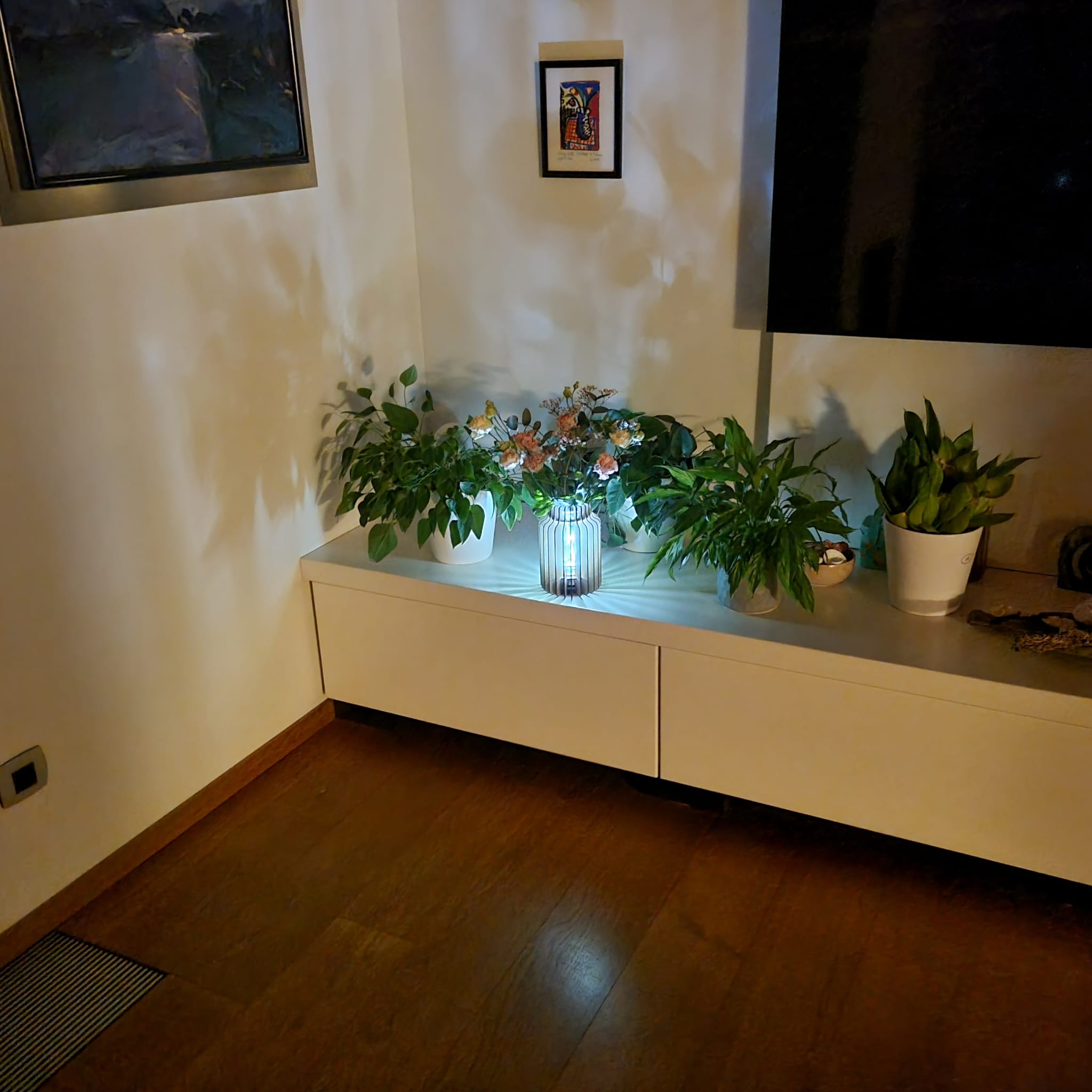 LED svetleča lesena vaza - Bottle